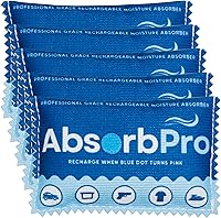 Vista 12 de Bolsa deshumidificadora recargable, paquete de 1 unidad, 3.53 oz (3.53 oz), absorbentes de humedad reutilizables, paquetes de gel de sílice