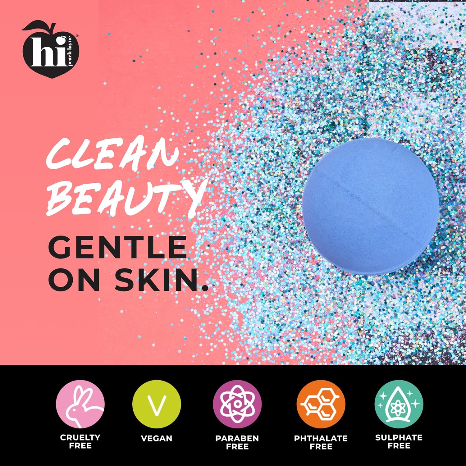 Hi Peach Layne Ocean Air Bath Bombs 12-Pack (3.5 oz Each) – Vegan, Clean Beauty Spa Gifts for Women & Kids, Fun Fizzing Bath Bombs for Girls - Image 8