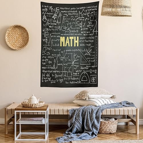 Miniatura 10 de Ambesonne Tapiz moderno, pintura de acuarela, rayas horizontales y puntos, ilustración artística, colgante de pared para dormitorio, sala de estar,