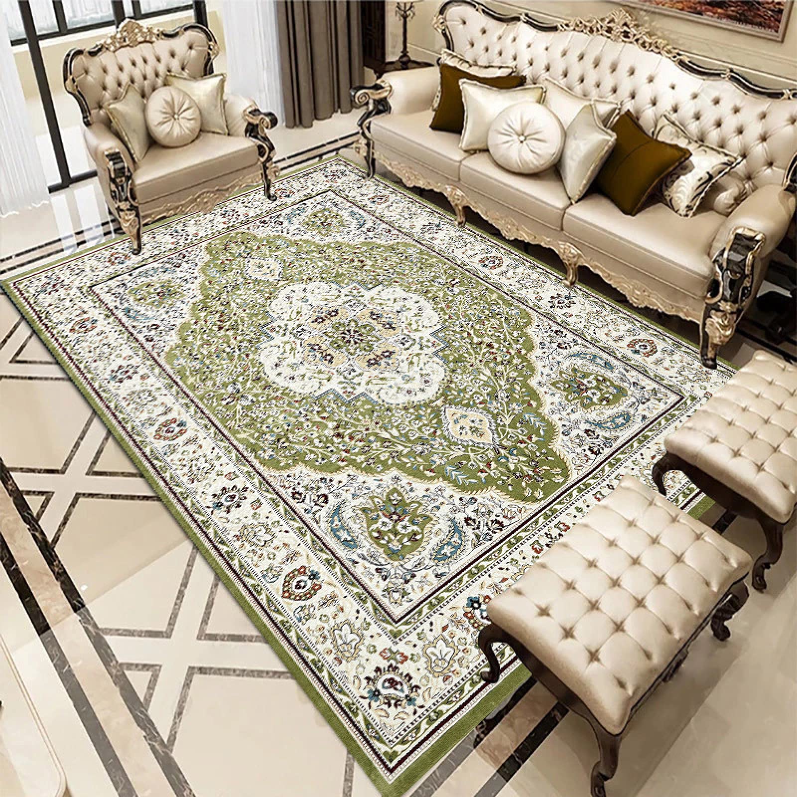 Grand tapis nordique vintage pour sublimer le salon ou la salle de bain