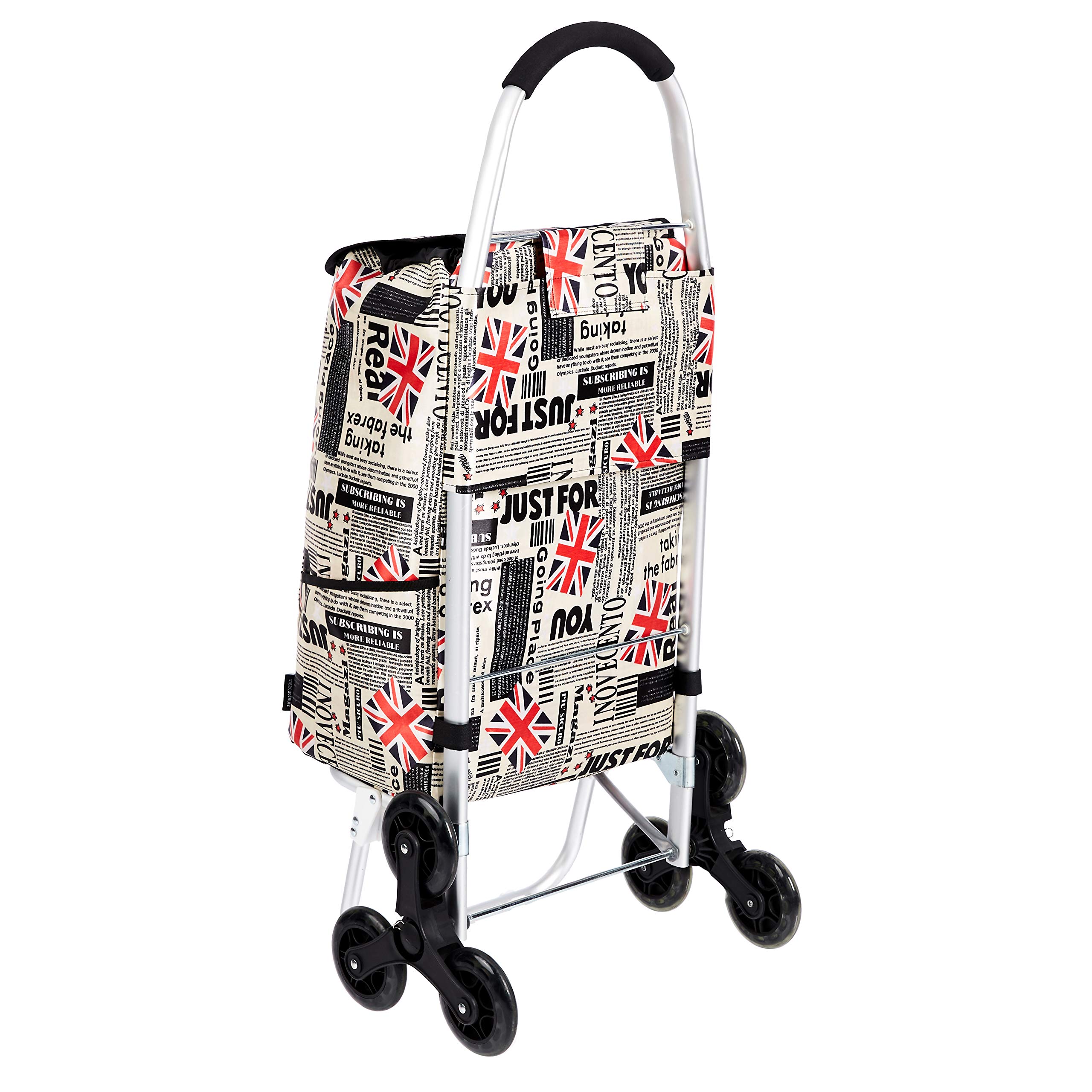 Buy Amazon Basics 6Wheel Shopping Trolley with Aluminium Handles, 50