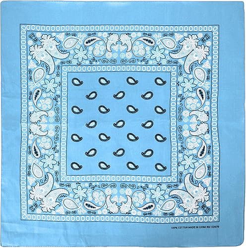 Miniatura 5 de Basico paquete de bandanas 100% algodón, envoltorio para cabeza con vincha, talla única