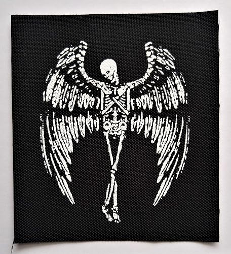 Parche de esqueleto alado - Pentagrama Demoníaco Demonio Demonio Demonio Cabra Malvada Mendes Cráneo Cabeza de Cabra Gótico Metal Oculto Punk