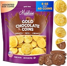Madelaine Gold Chocolate Coins for St. Patrick’s Day - Individually Wrapped Candy Basket Fillers – Assorted Sizes 8 Oz Chocolates Gold Coins - St. Patrick’s Day Candy Holiday Treats & Party Favors