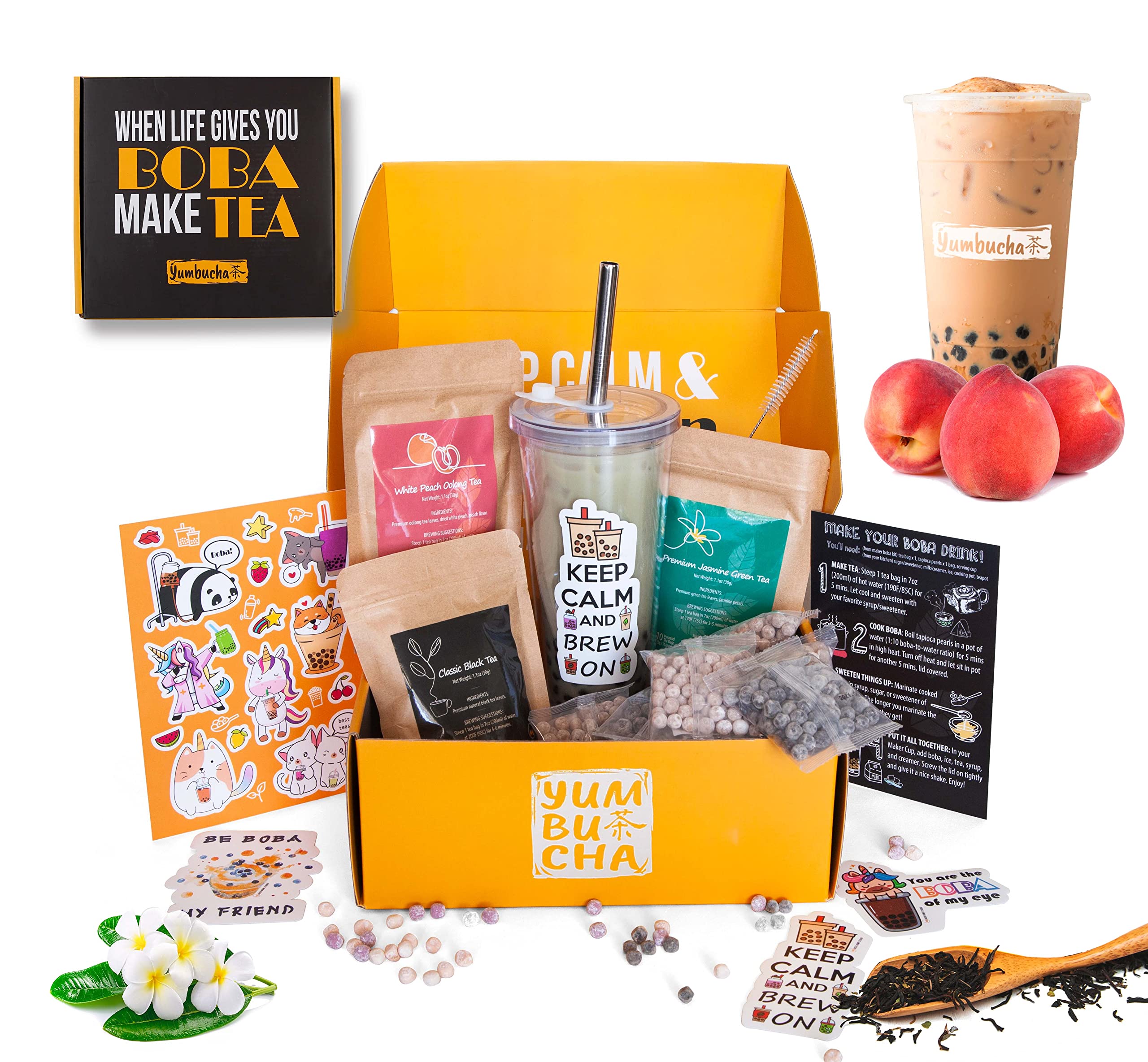 YUMBUCHA QuickBoil Boba Making Kit Boba Tea Kit 30 drinks Reusable