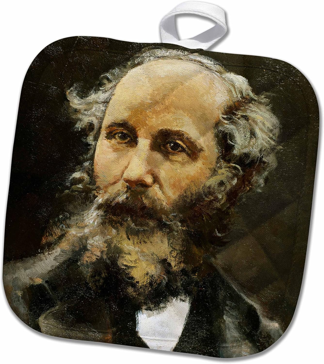 3D Rose James Clerk Maxwell-Scottish Physicist-Engravings-Hi13 Pri0324-Prisma Pot Holder, 8" x 8"