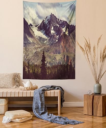 Miniatura 46 de Ambesonne Tapiz indie, estilo moderno de Memphis de los años ochenta, geométrico, abstracto, colorido, diseño de puntos, funky, para colgar en la