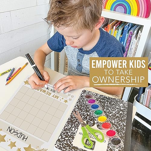 Miniatura 4 de Tabla de calcomanías para el comportamiento de los niños en el hogar y el aula, 25 tablas de recompensas para incentivos para niños, hojas de