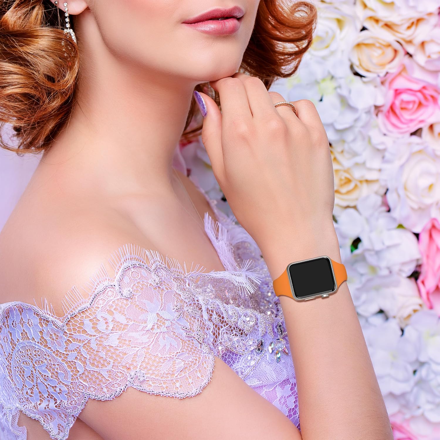 Thin Silicone Band Compatible with Apple Watch 41mm 38mm 40mm 46mm 45mm 42mm 44mm, Slim Narrow Replacement Sport Strap Wristband for iWatch Series 11 10 9 8 7 6 5 4 SE Ultra 3 2 1 Women Men image 4