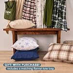 Bare Home Flannel Ensemble de feuilles 100% Coton, Velvety Soft poids lourd - Flanelle double brossée - Poche profonde (Reine, Bleu foncé)