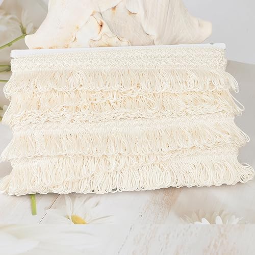 Miniatura 8 de fenghuagwu - Borla de encaje dorado de 5 yardas de 1.8 pulgadas de ancho para costura, acolchado, ropa, accesorios, pantalla, mantel, decoración del