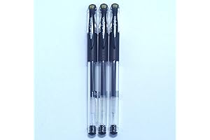 Uni-ball Signo DX UM-151 Gel Ink Pen (Black, 0.38 mm, 3 Pens per Pack)