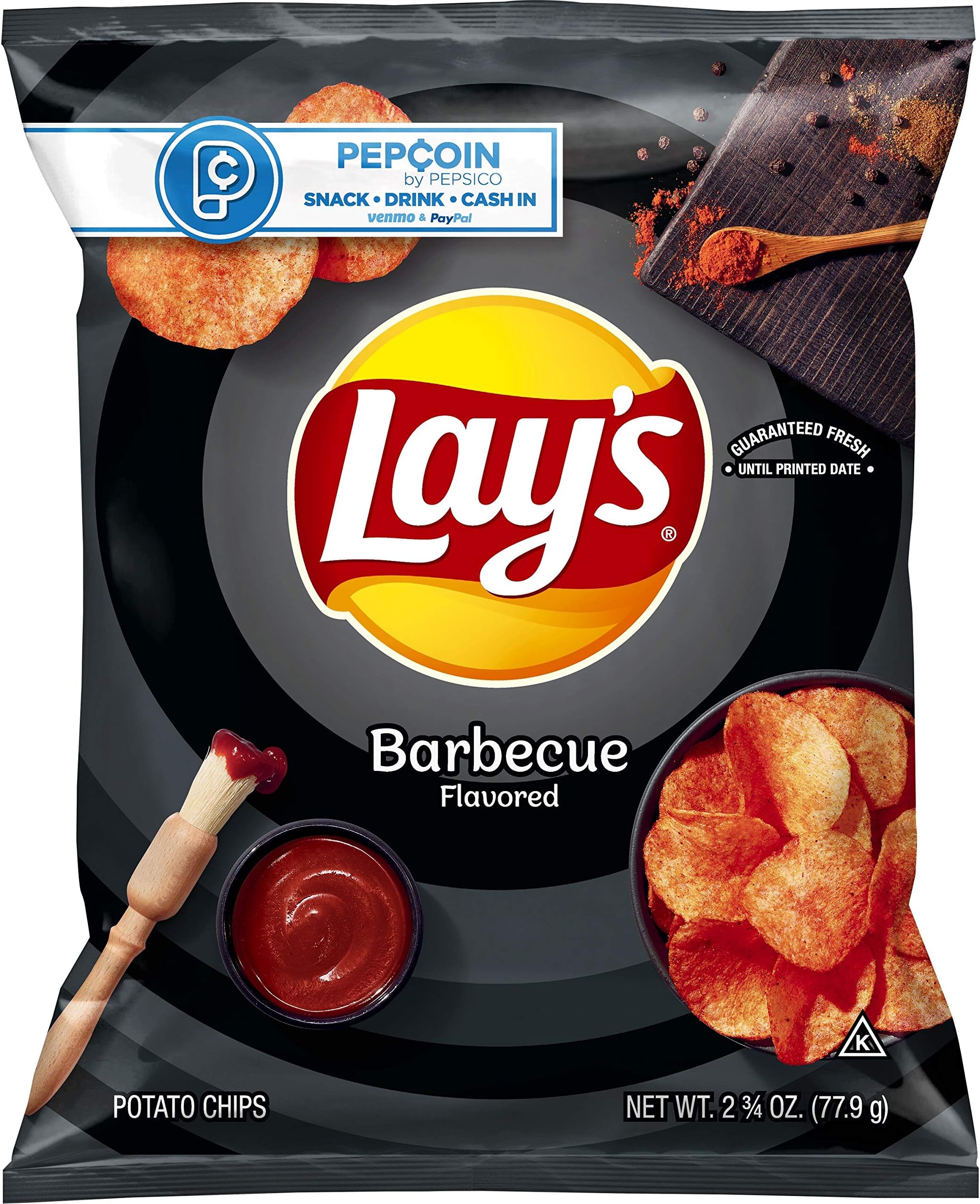 Lay's Potato Chips, Barbecue Flavor, 2.75oz Bag (Packaging May Vary)