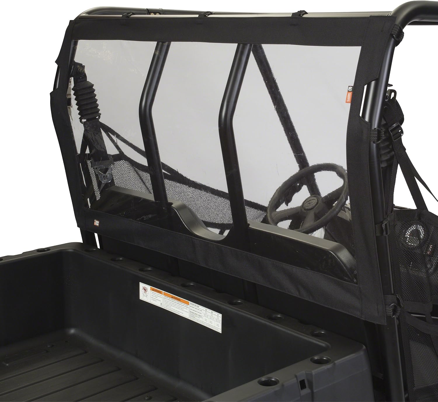 Classic Accessories QuadGear UTV Rear Windshield, Fits Polaris® Ranger 900 XP, Crew 900 (2015 Models and Older), Black