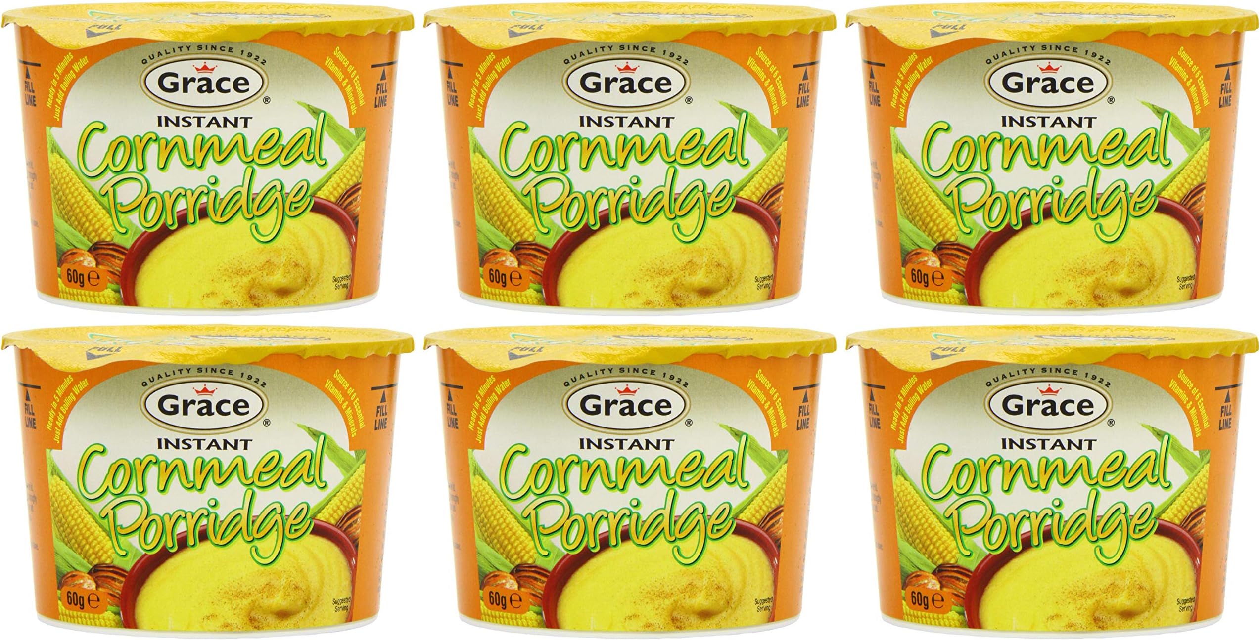(Pack of 6) Grace Instant Cornmeal Porridge 60g