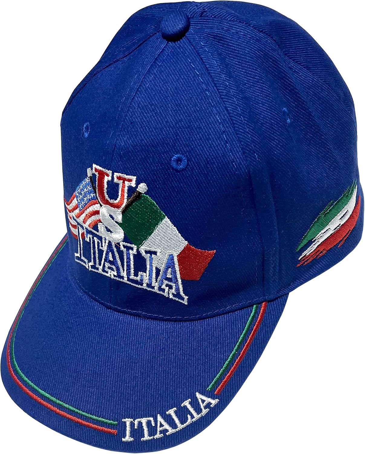 US/Italia Flags Embroidered Baseball Cap – Colorful Italian Hat - Italy Collection of Italian Pride Products at PSILoveItaly