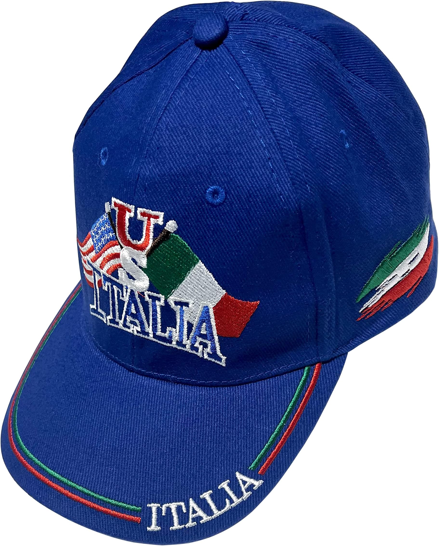 US/Italia Flags Embroidered Baseball Cap Colorful Italian Hat - Italy Collection of Italian Pride Products at PSILoveItaly