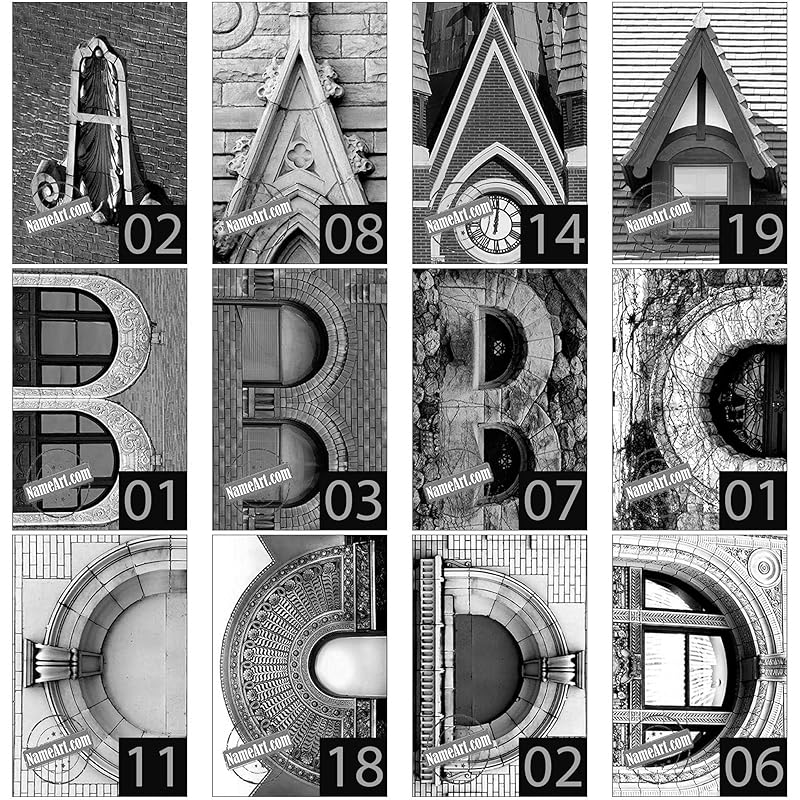 amazon com letter art individual alphabet photos ships free in 24 hours 4 x 6 photo prints create personalized name art signs unique custom gifts black and white alphabet photography diy gift ideas