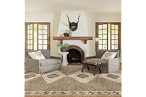 Rugs USA x Lauren Liess Fennel Diamond Machine Washable Area Rug