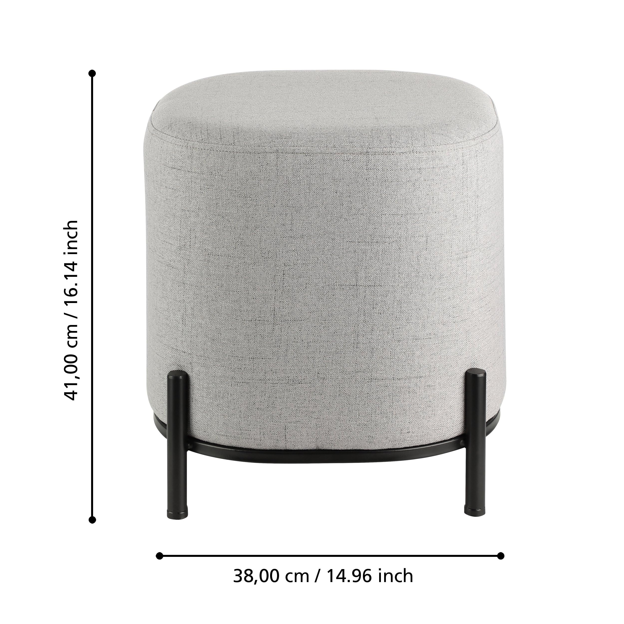 Luxe Ronde Poef Vivi - Met opbergruimte - Voetenbankje & hocker - Crème