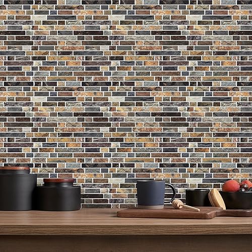 Vista 100 de STICKGOO - Azulejos autoadhesivos para loseta en muro, 12 x 12 pulgadas, azulejos autoadhesivos para loseta en muro de cocina y baño