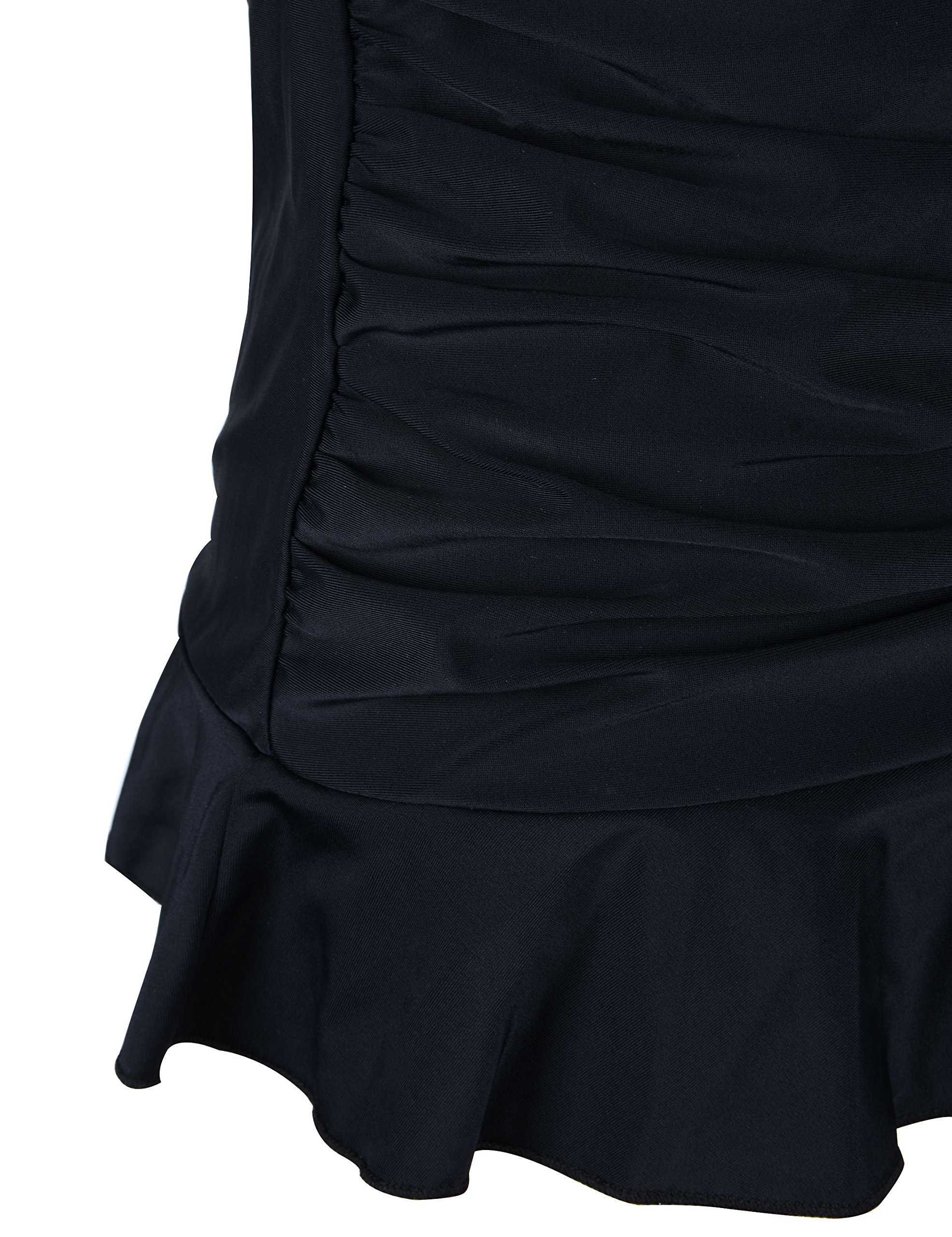 Hilor Costume da Bagno da Donna Anni '50 Anni in Stile retrò, con Ruffle Hem