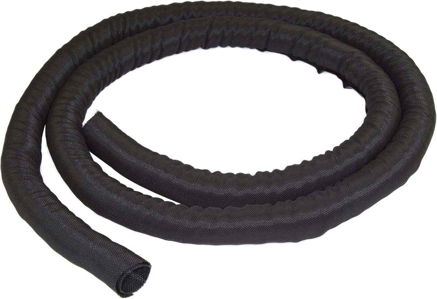 StarTech 15' (4.6m) Cable Management Sleeve - Flexible Coiled Cable Wrap - 1.0-1.5" Dia. Expandable Sleeve - Polyester Cord Manager/Protector/Concealer - Black Trimmable Cable Organizer : Everything Else