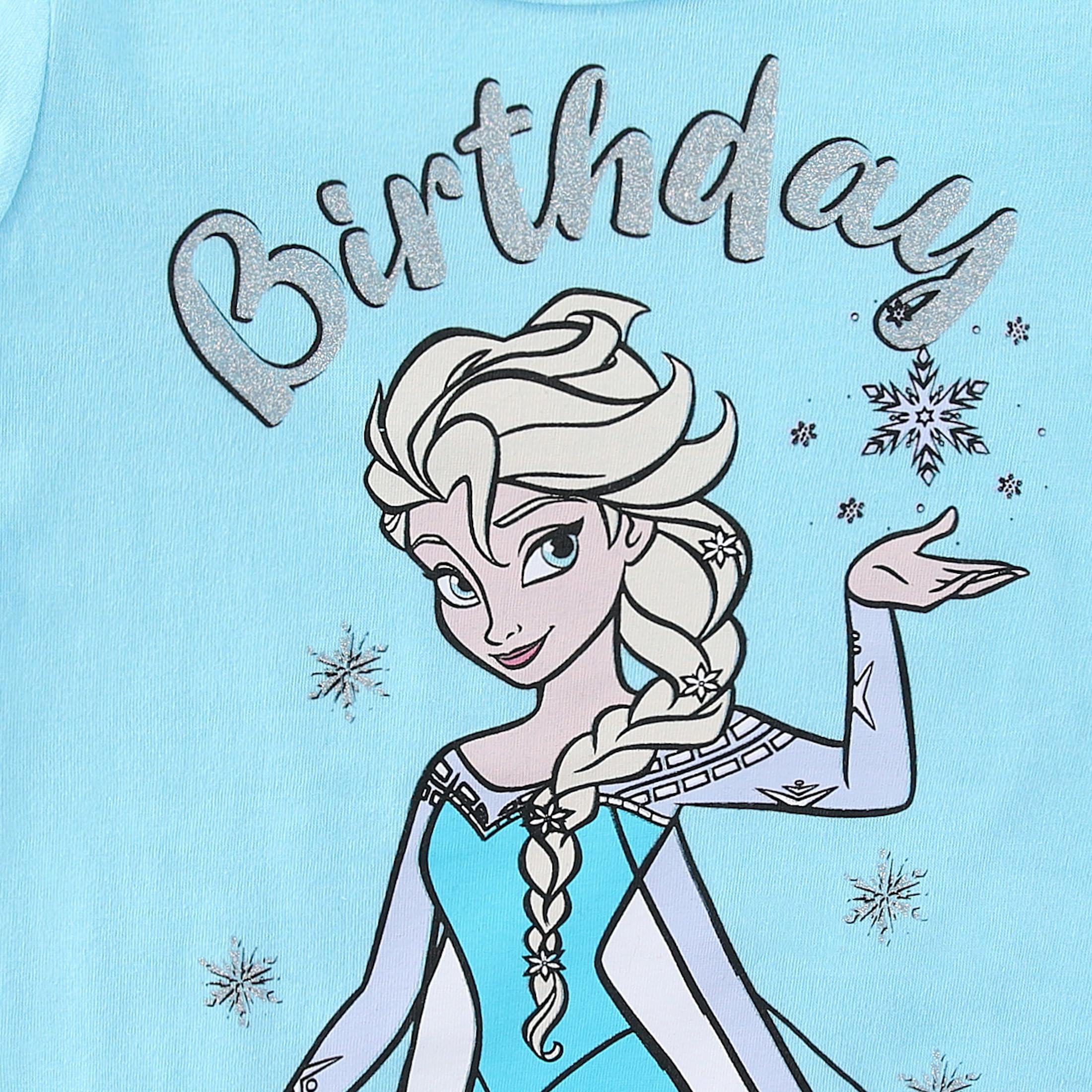 Disney Frozen Elsa - Maglia a maniche corte per ragazze e ragazzi grandi