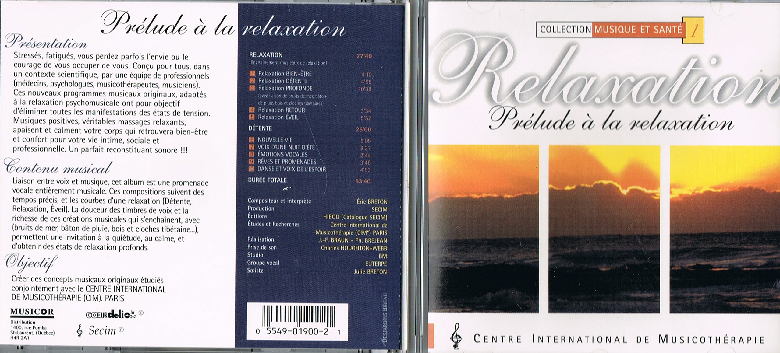 V1 Prelude A La Relaxation [Audio CD] Musicotherapie