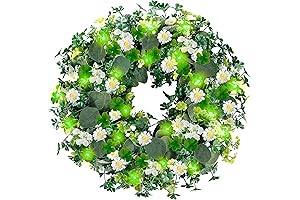 Sggvecsy St. Patrick's Day Shamrocks Wreath for Front Door
