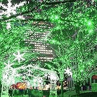 Vista 2 de Iluminación del hogar de 66 pies. Mini luces decorativas de Navidad de 200 luces LED de alambre verde, luces de hada estrellada enchufables, 8 modos