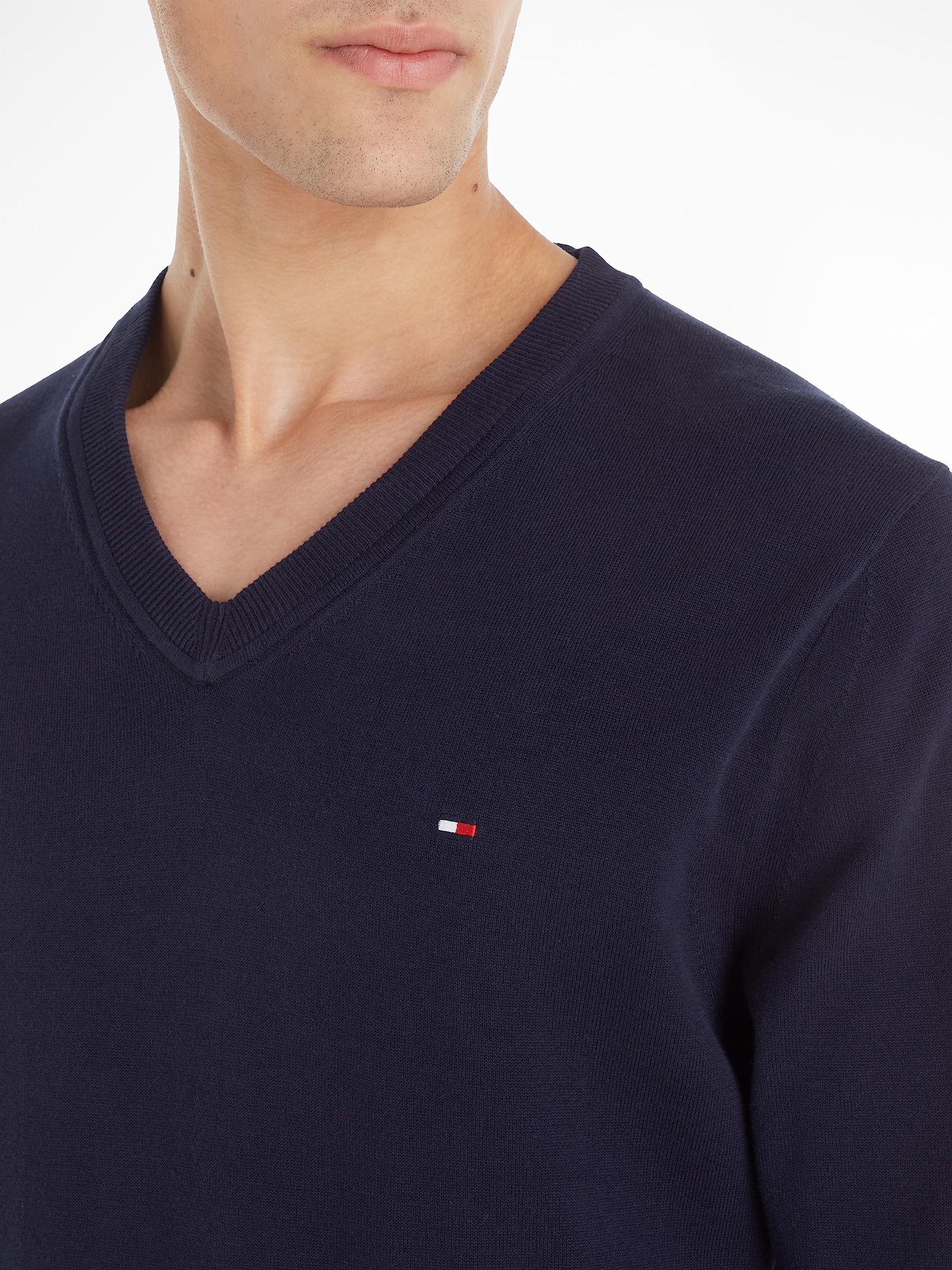 Tommy Hilfiger Pullover Uomo V-Neck Elegante