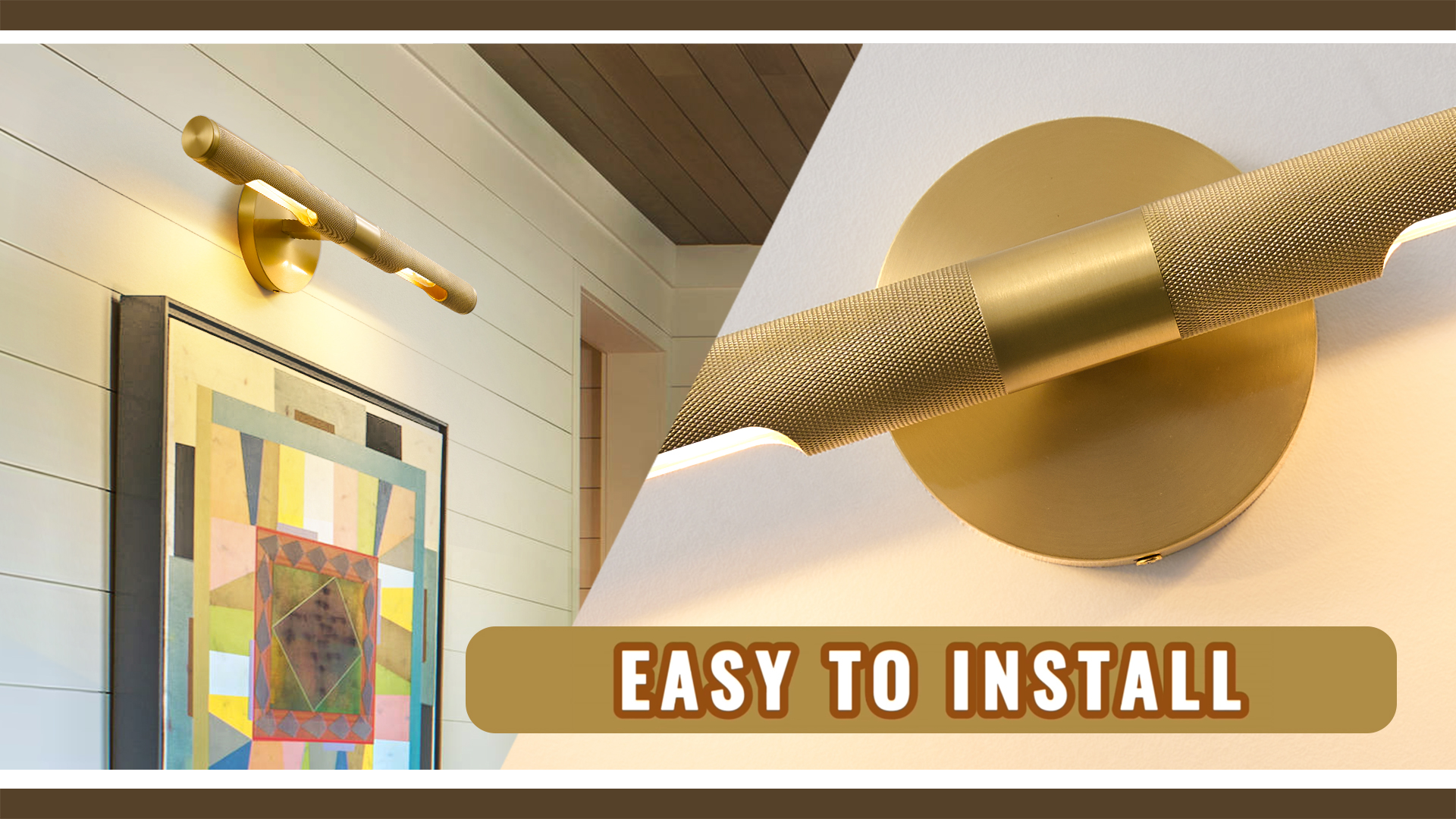 Image of Museum Gallery Bathroom Picture Light - 30 Inch Long Bronze Brass Dimmable Hardwired Wall Sconces with E12 Bulb - Frame Pictures Art Deco Sconce Lights for Painting Photo Artwork Library Vanity Over