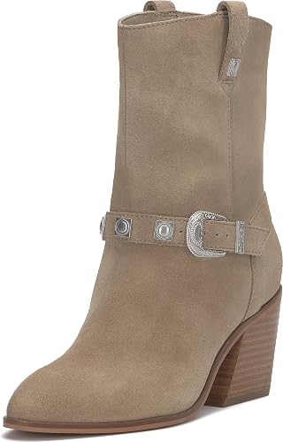 Lucky Brand Womens Sogn Western Buckle Boot Dune 6