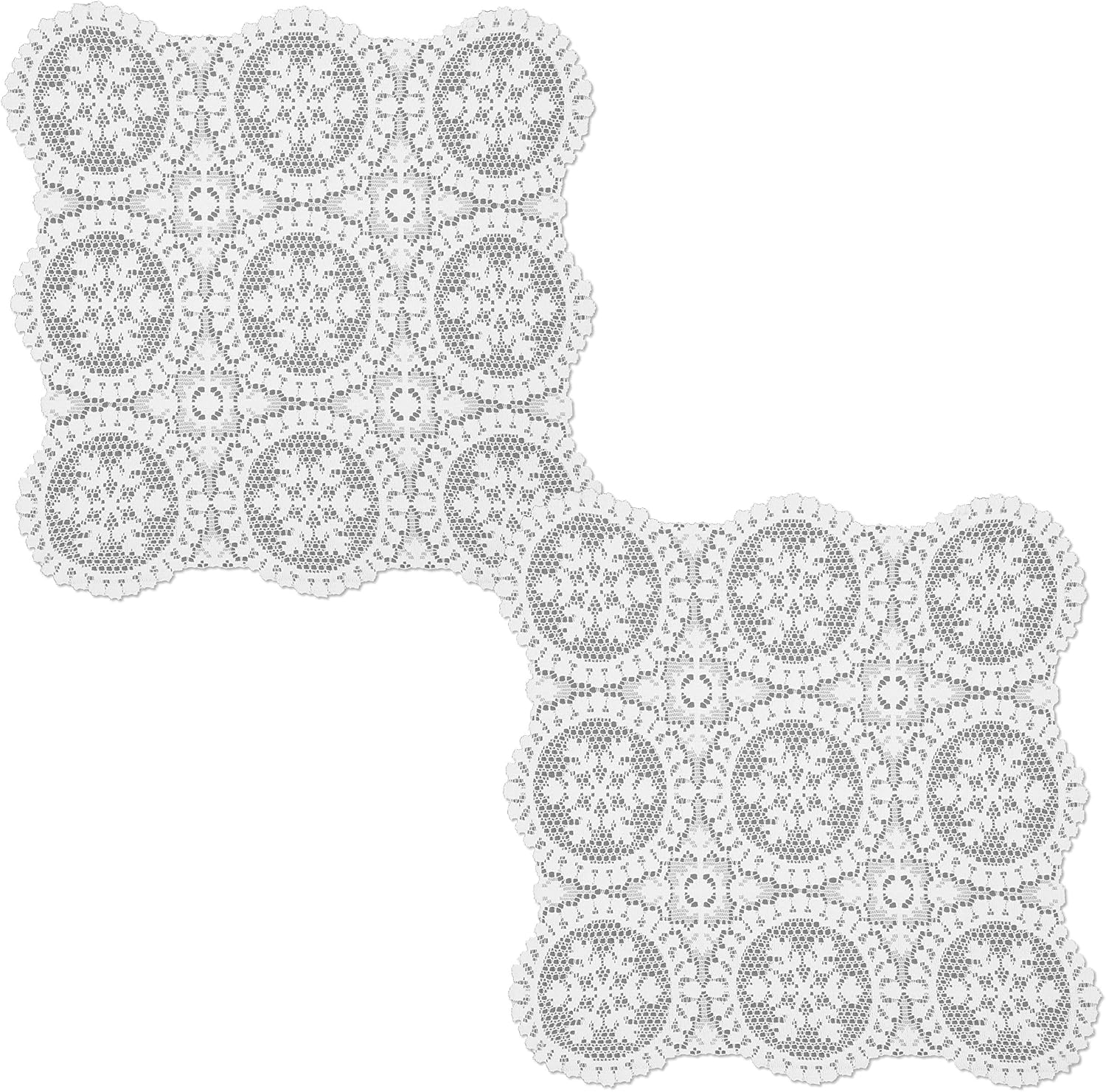 Heritage Lace Yuletide 7" Round Doilies (Set of 4), White