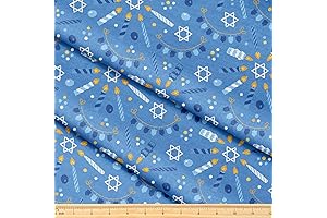 Hanukkah Fabric: Captivating Dreidel Pattern for Joyous Celebrations