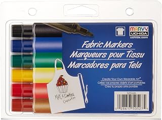 Uchida UCH520-6A Fabric Marker Set Broad 6Pc Primary
