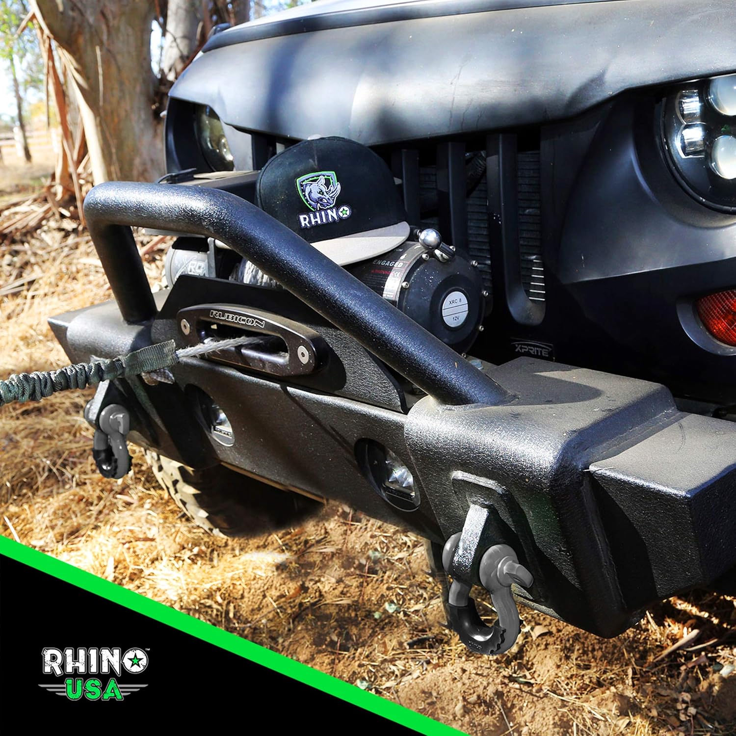 Rhino USA D Ring Shackle 41,850lb Break Strength – 3/4” Shackle with 7/8 Pin for use with Tow Strap, Winch, Off-Road Jeep Truck Vehicle Recovery, Best Offroad Towing Accessories (Silver 2-Pack) : Automotive