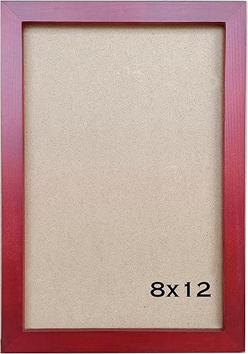 ZXT-parts Portarretratos de 8 x 12 pulgadas, color negro, madera maciza, 2 paneles acrílicos (no vidrio), 1 pieza de papel cobre (negro y blanco),