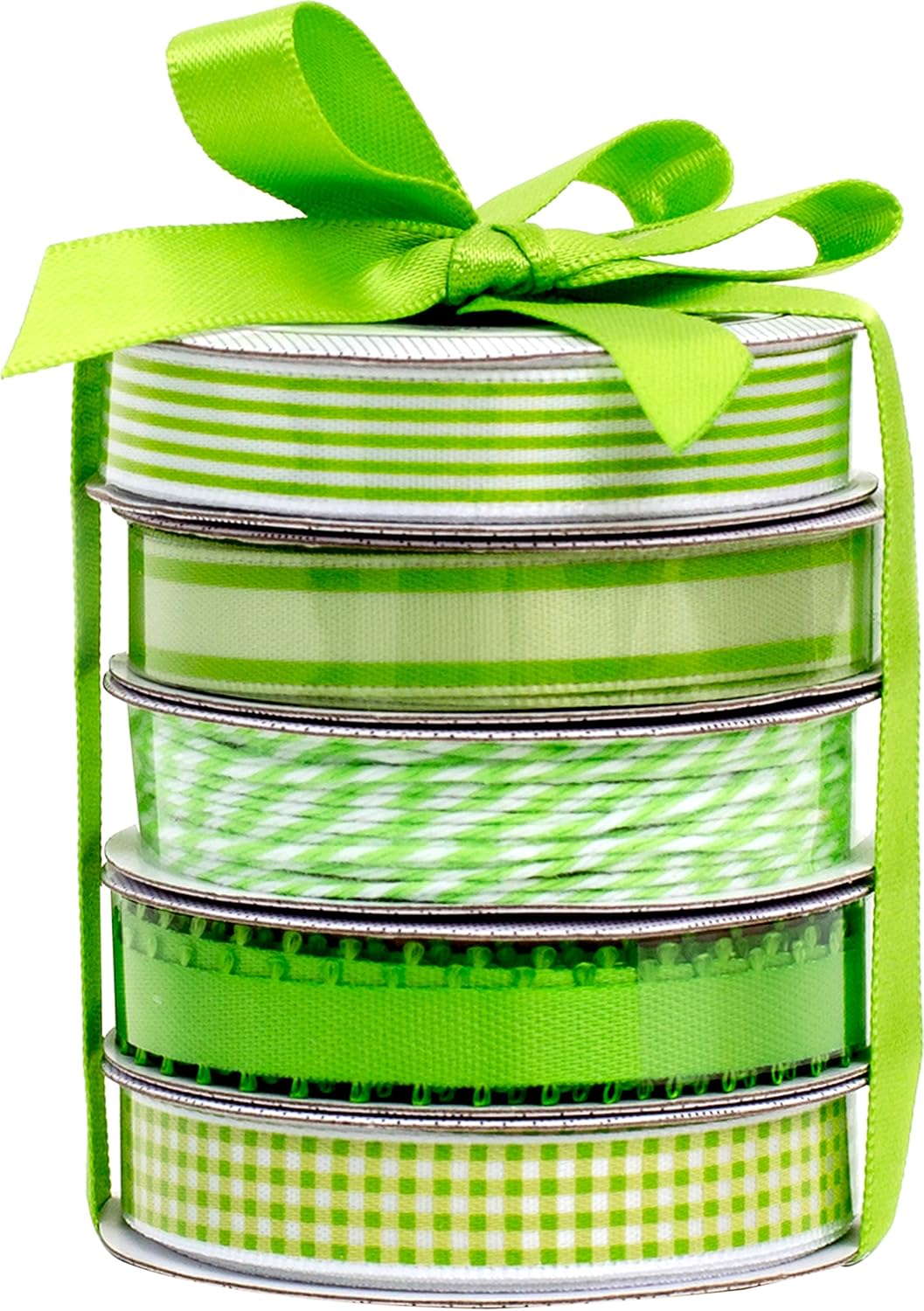 AMERICAN CRAFTS Spring Green Premium Ribbon & Twine 5Packs