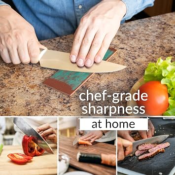 Hutsuls Knife Stropping Leather for Sharpening - Get Razor-Sharp Edges with Leather Strop for Knife Sharpening Easy to Use Leather Sharpening Strop with Green & White Strop Compound Step-by-Step Guide