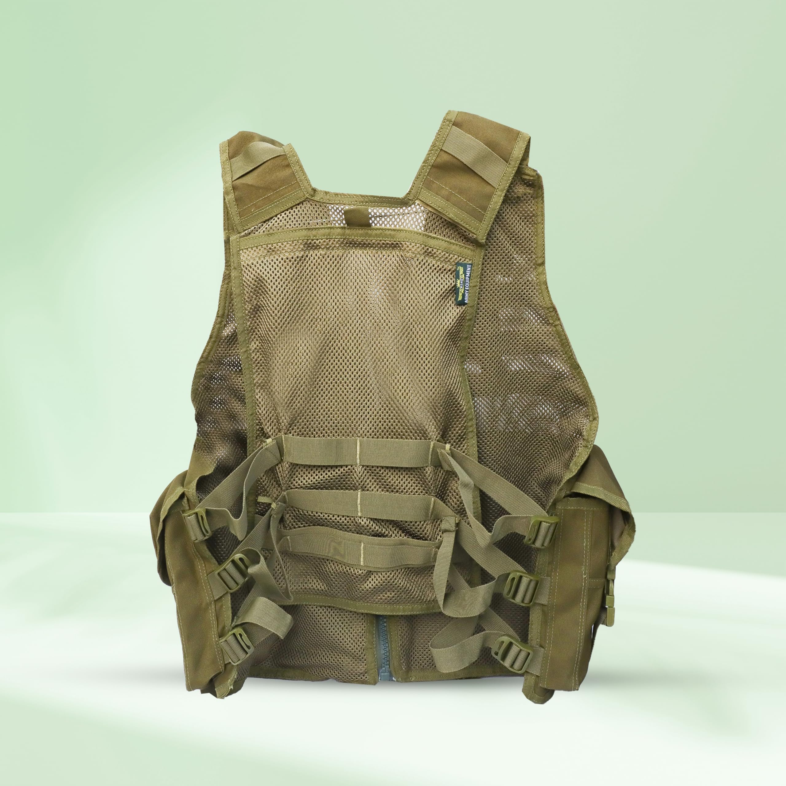 Azad tactical vest for ary with stuff oragnizer and poches (fozi Green) 3