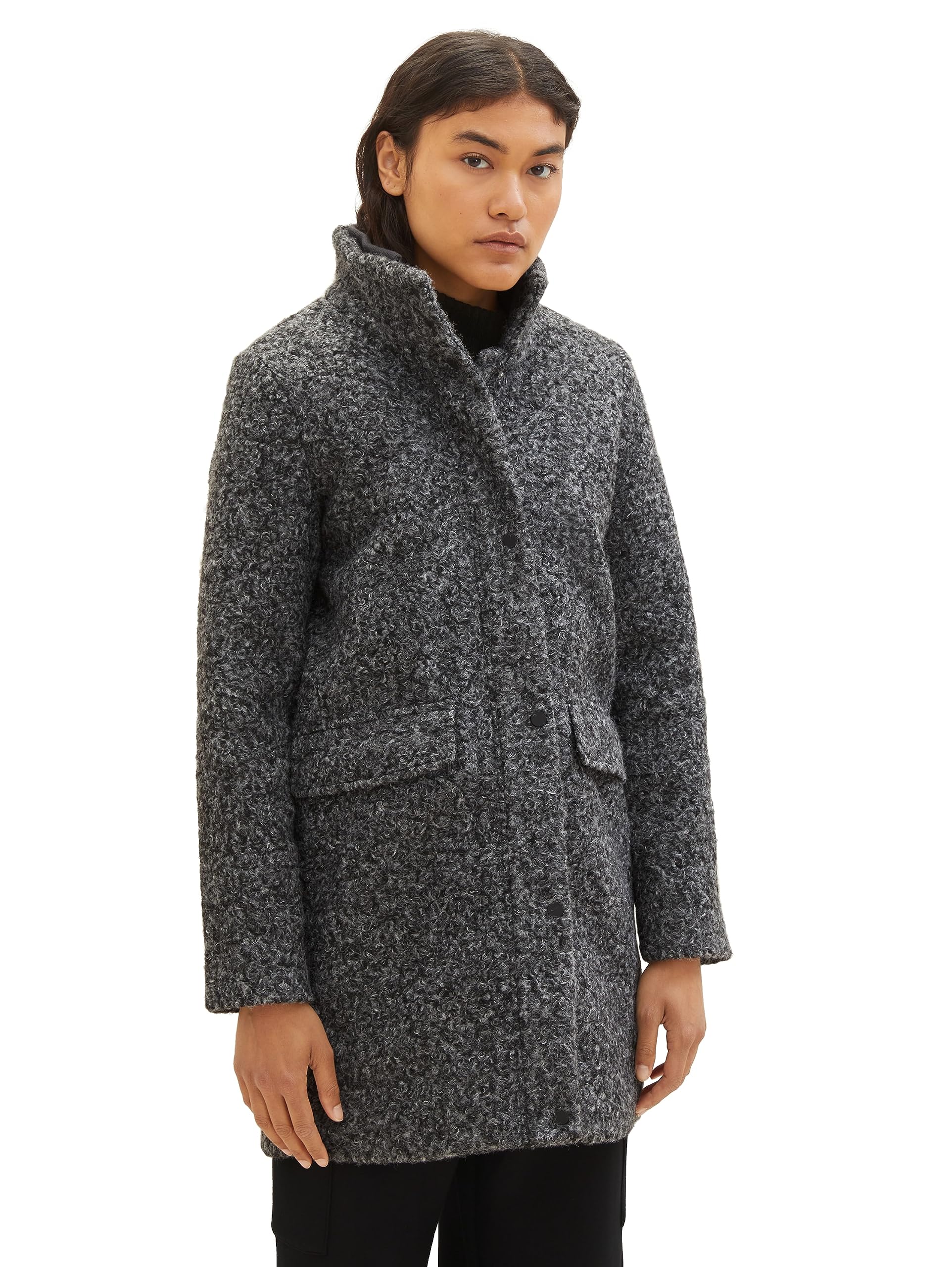 TOM TAILOR Denim Women's 1037586 Coat, 10522 - Shale Grey Melange, XL