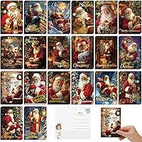Vista 95 de Nuanchu 80 tarjetas postales de Navidad vintage de 4 x 6 pulgadas, tarjetas de felicitación de Papá Noel, tarjetas de Navidad retro, reimpresión