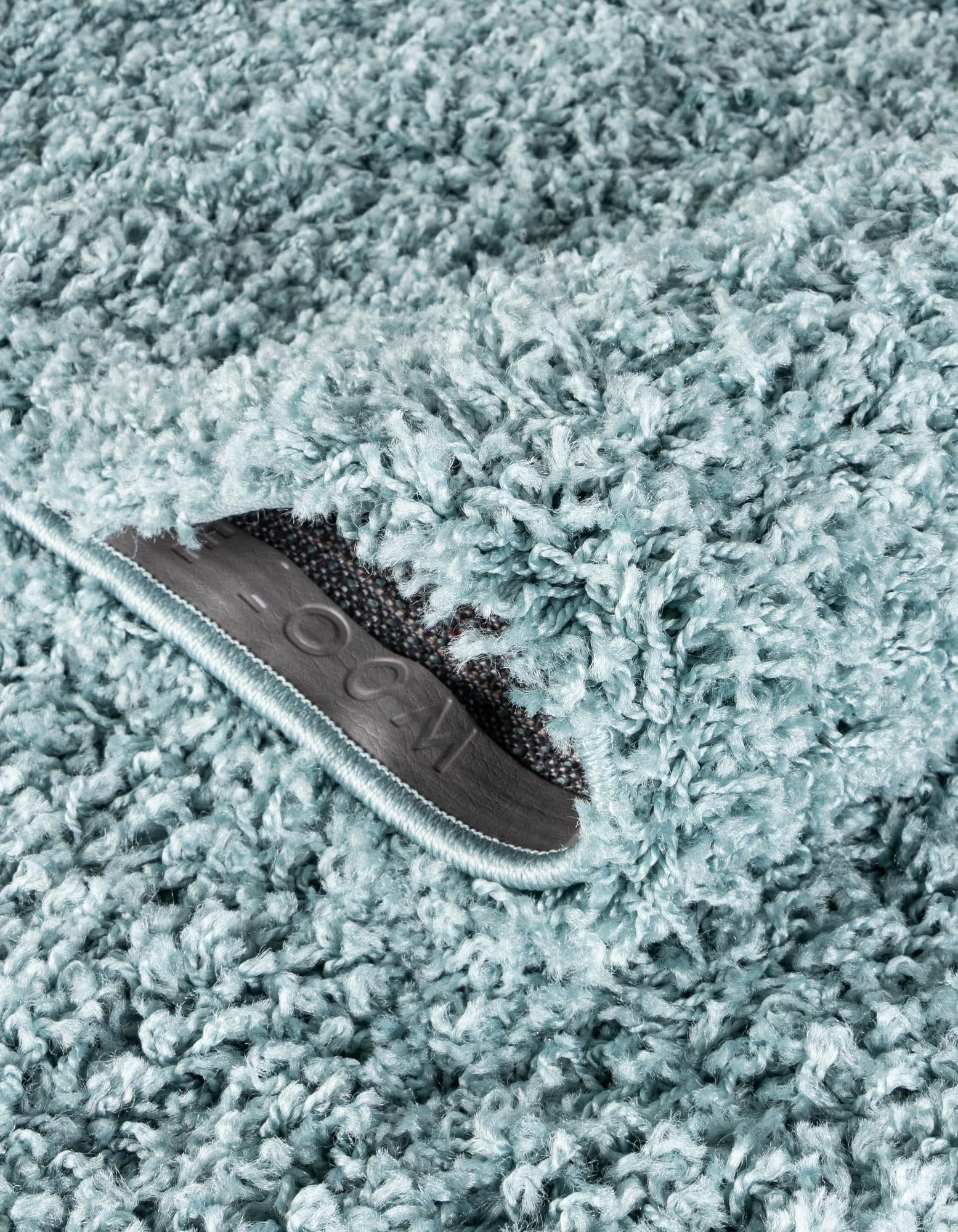 Unique Loom Solid Shag Collection Tapis décoratif (1,2 x 1,8 m, Bleu Ardoise Clair)