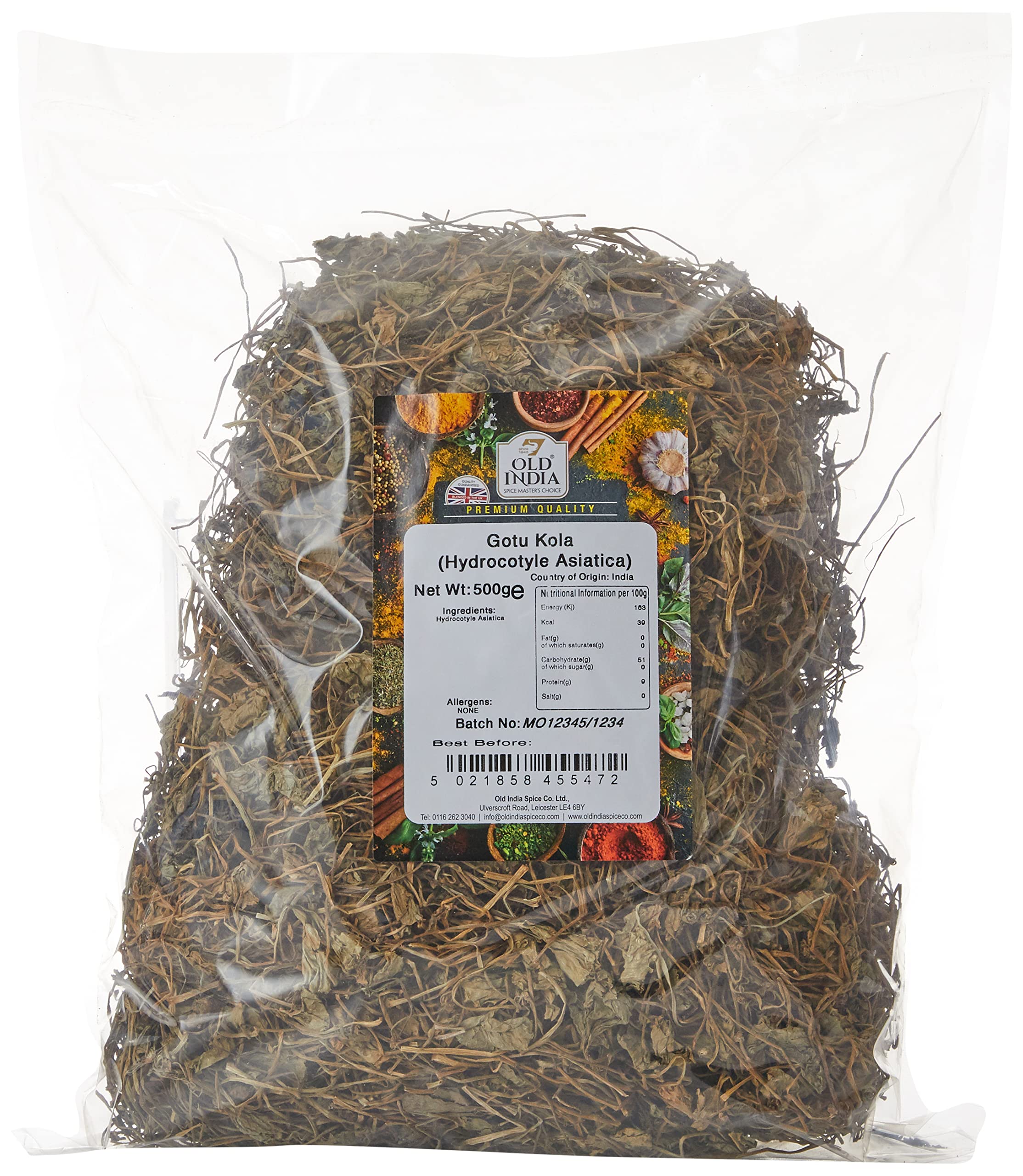 Old India Gotu Kola (Hydrocotyle Asiatica) 500g