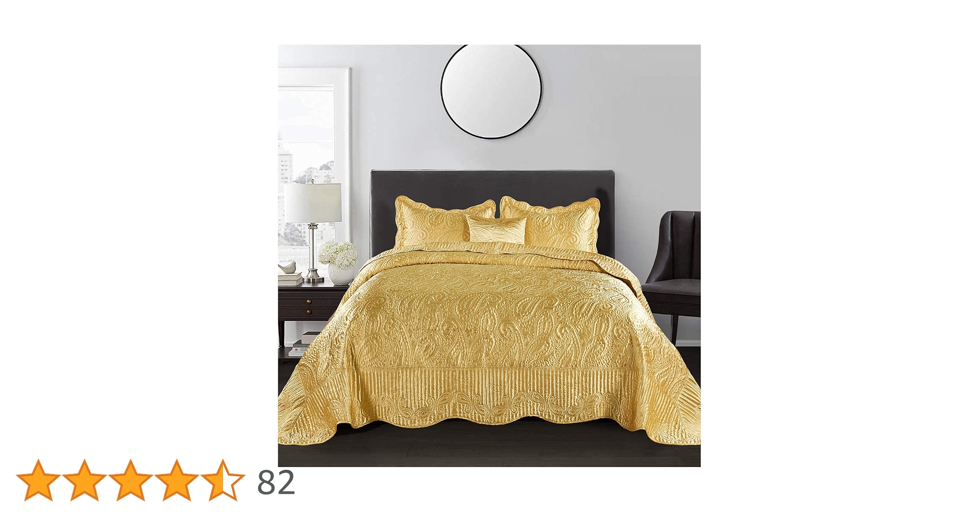 Amazon|Home Soft Things キルトサテン ベッドスプレッド4点セット Amazon|Home Soft Things キルトサテン ベッドスプレッド4点セット