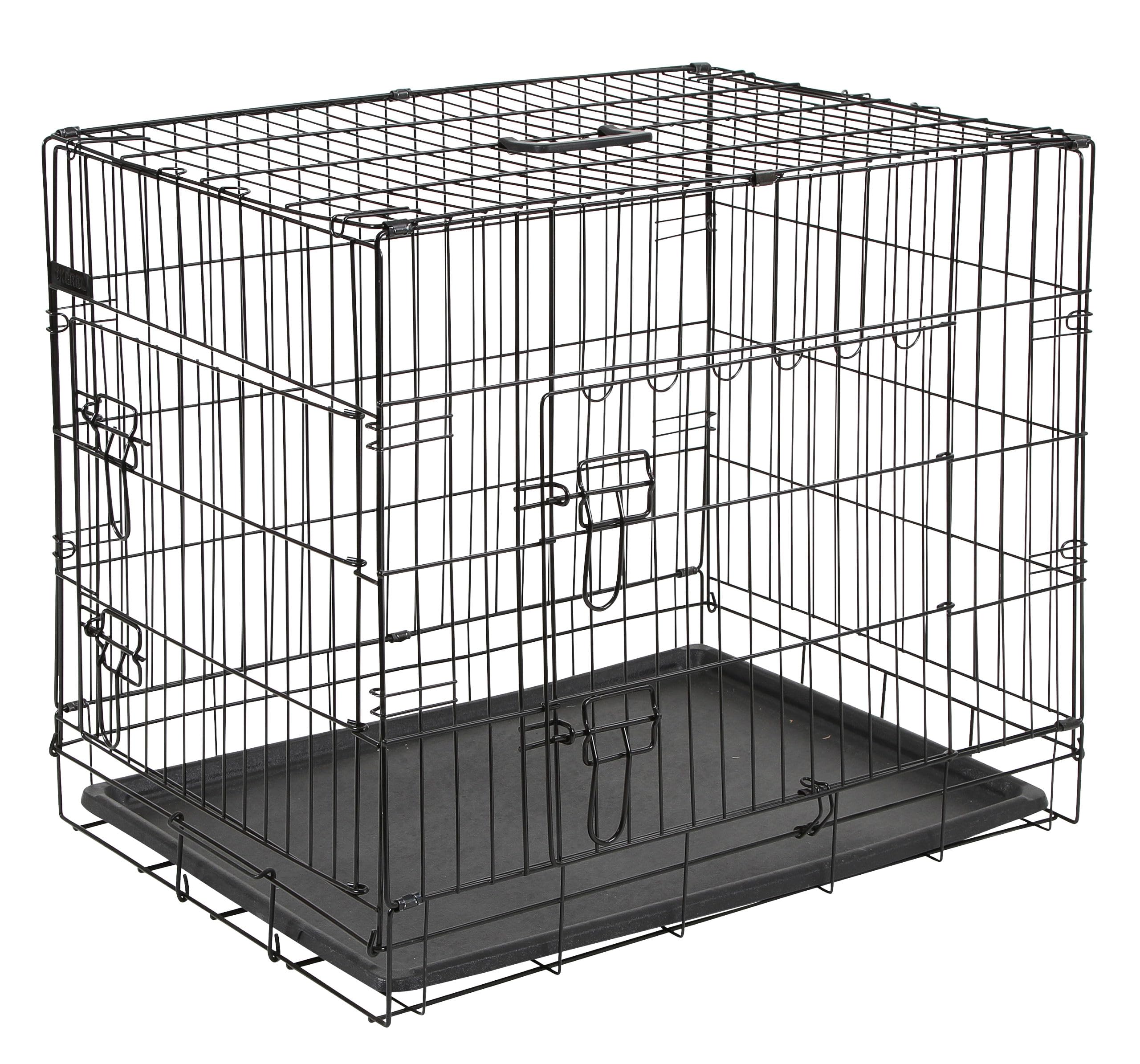 Kerbl Klatka transportowa dla psa 76 x 54 x 64 cm czarna 2 drzwi