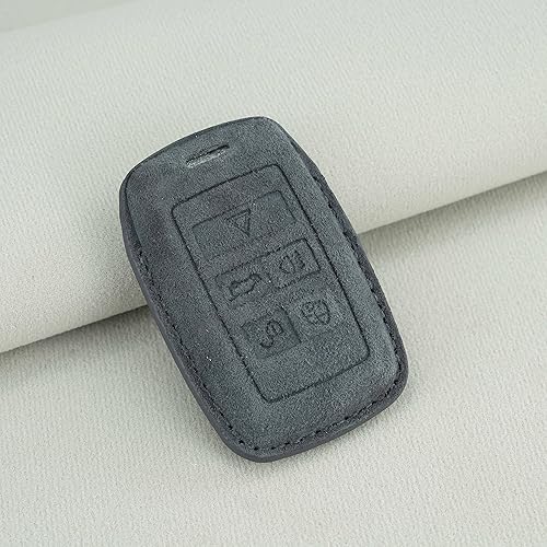 Miniatura 34 de SANRILY Suede Leather Key Fob Cover for Land Range Rover Discovery Rover Sport 2018 2019 and Jaguar XF 2021 Keyless Full Protection Smart Key Fob