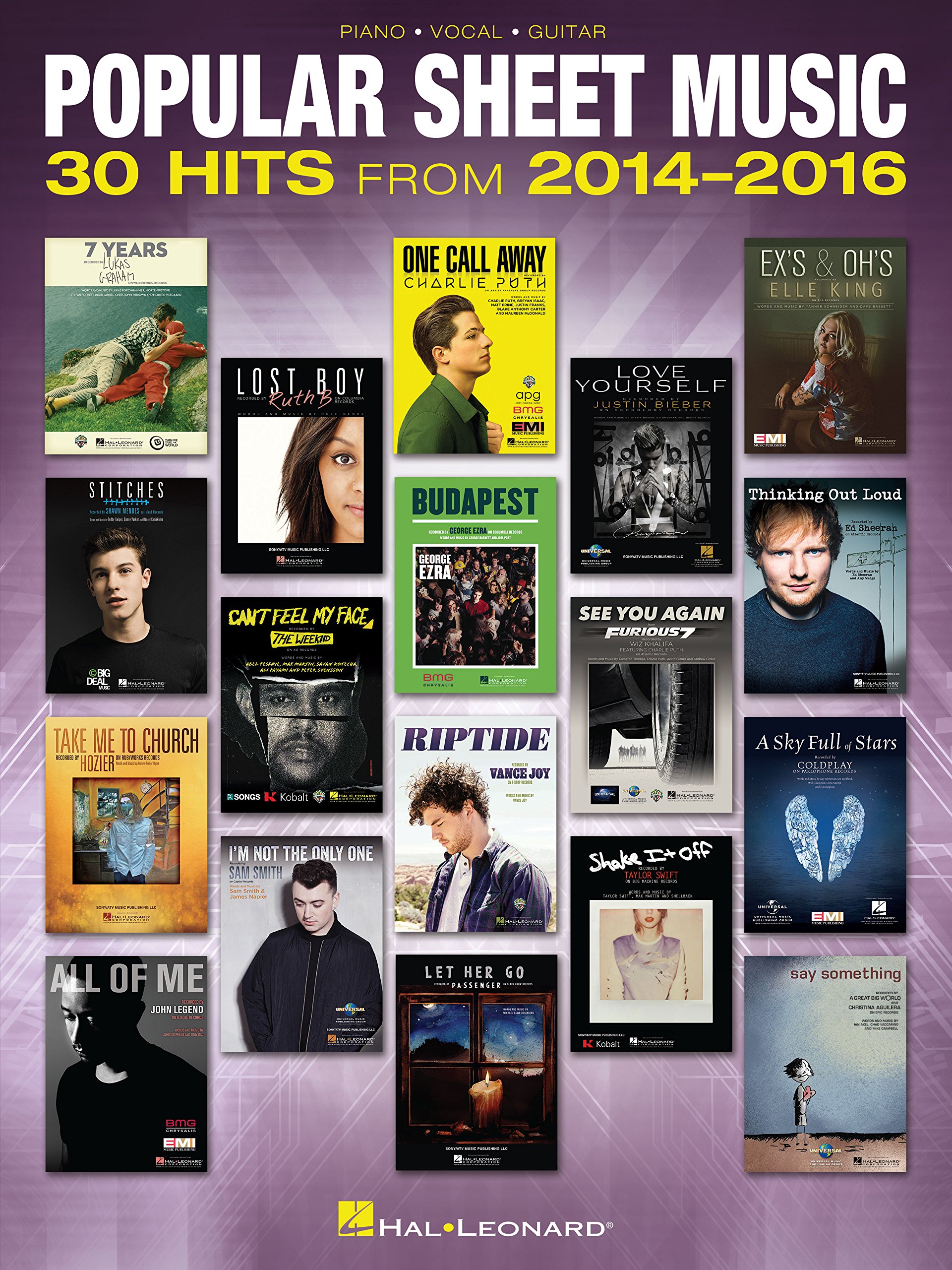 Popular Sheet Music partitions 2014-2016 pour animer vos soirées musique au piano et chant